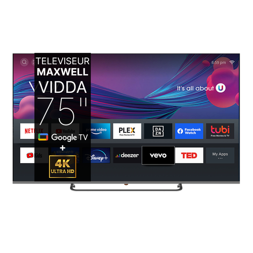 TELEVISEUR MAXWELL 75" VIDDA UHD 4K MAX-U75MV50-